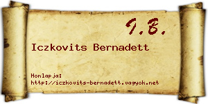 Iczkovits Bernadett névjegykártya